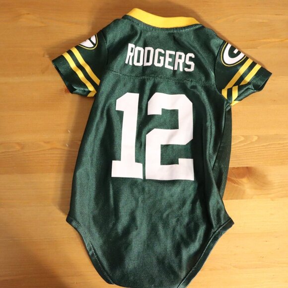 NFL Packers  jersey onesie, #12, Aaron Rogers, snaps at shoulder and bottom, - Picture 5 of 7